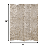 84" X 84" Silver Wood  Screen - Homeroots