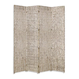 84" X 84" Silver Wood Screen - Homeroots - Flyclothing LLC