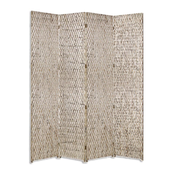 84" X 84" Silver Wood Screen - Homeroots - Flyclothing LLC