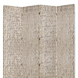 84" X 84" Silver Wood Screen - Homeroots - Flyclothing LLC