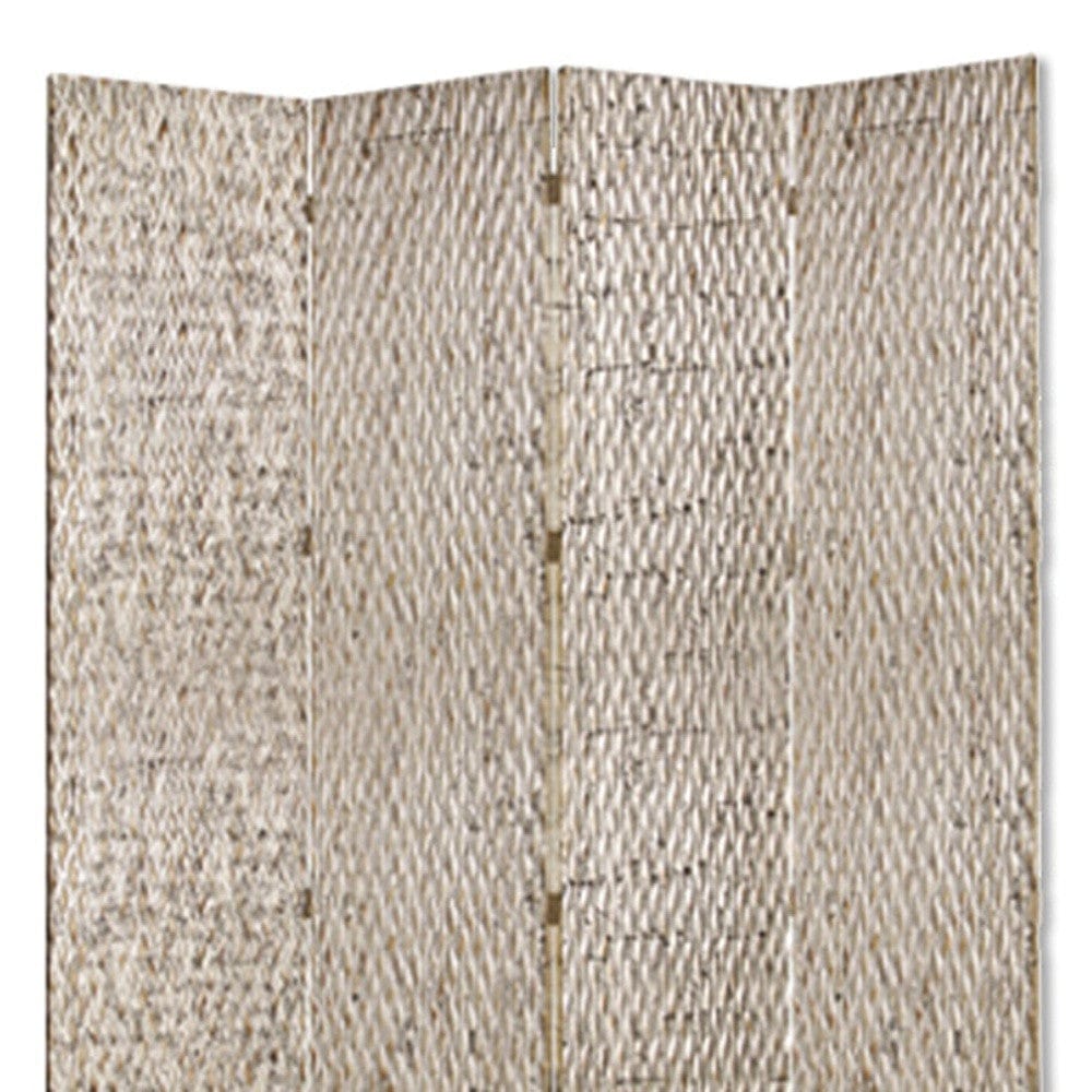 84" X 84" Silver Wood Screen - Homeroots - Flyclothing LLC