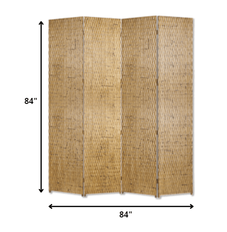 84" X 84" Gold Wood Screen - Homeroots - Flyclothing LLC