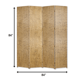 84" X 84" Gold Wood Screen - Homeroots - Flyclothing LLC