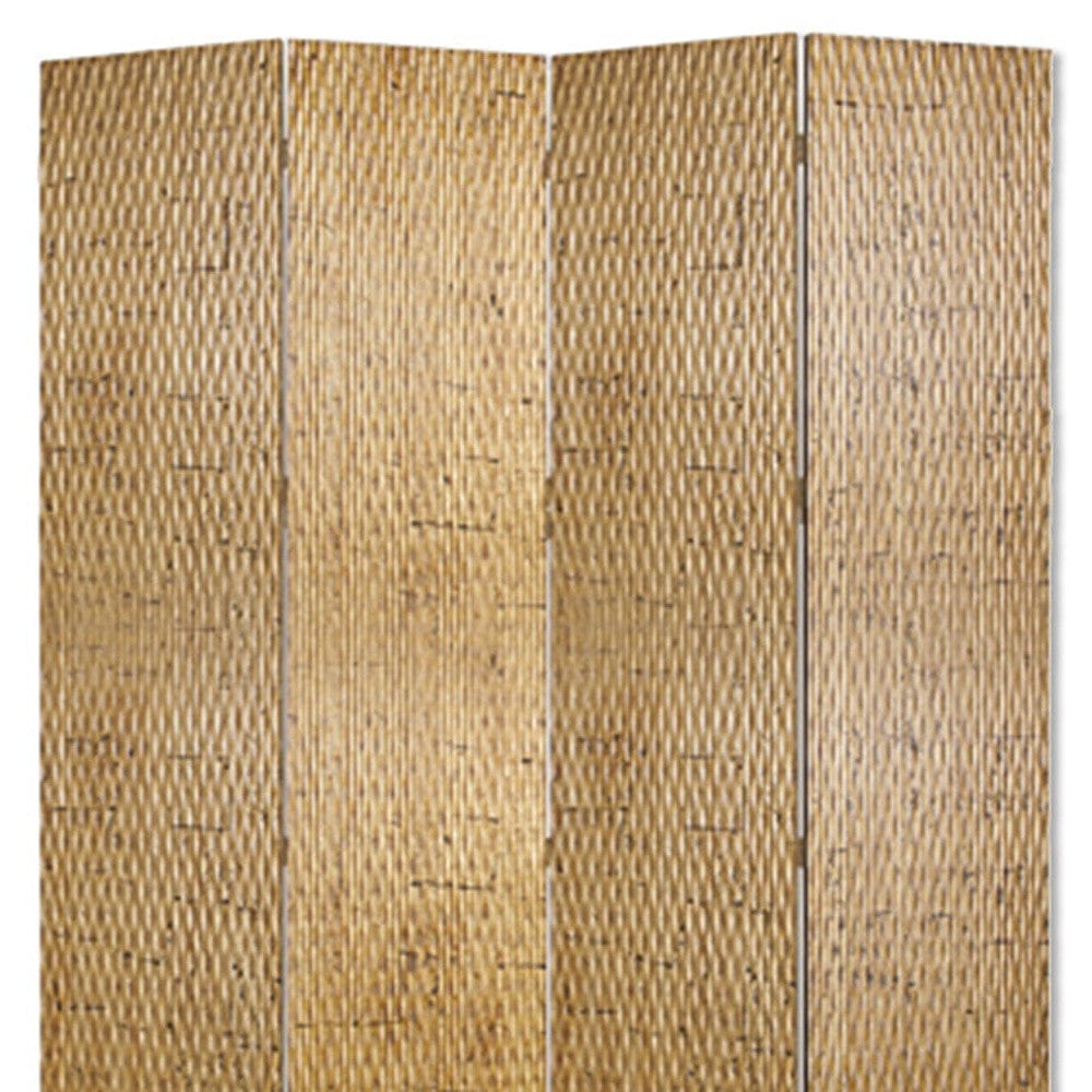 84" X 84" Gold Wood Screen - Homeroots - Flyclothing LLC