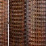 1" X 63" X 72" Brown Wood 3 Panel  Screen - Homeroots