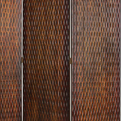 1" X 63" X 72" Brown Wood 3 Panel  Screen - Homeroots