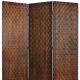1" X 63" X 72" Brown Wood 3 Panel  Screen - Homeroots