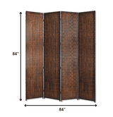 84" X 84" Brown Wood Screen - Homeroots - Flyclothing LLC