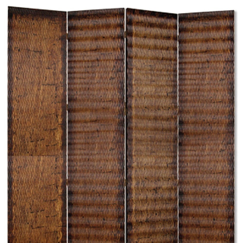 84" X 84" Brown Wood Screen - Homeroots - Flyclothing LLC
