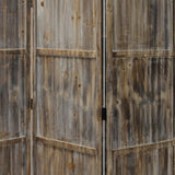 1" x 63" x 72" Brown 3 Panel Solid Wood Fortress Screen - Homeroots - Flyclothing LLC