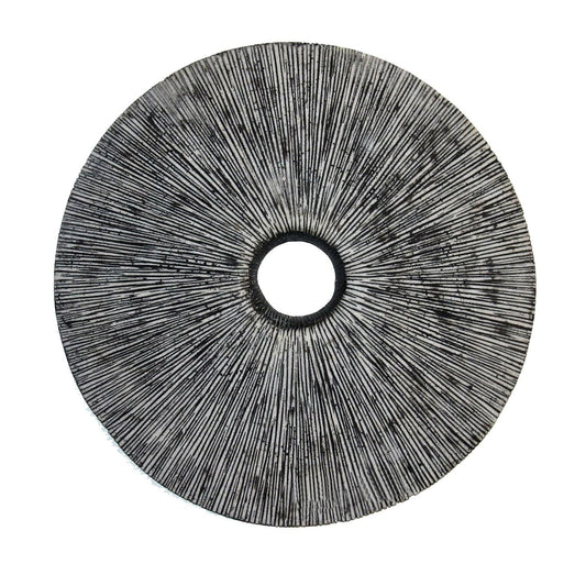 30" X 30" Contemporary Grey Round Rib Wall Art - Homeroots