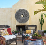 30" X 30" Contemporary Grey Round Rib Wall Art - Homeroots - Flyclothing LLC