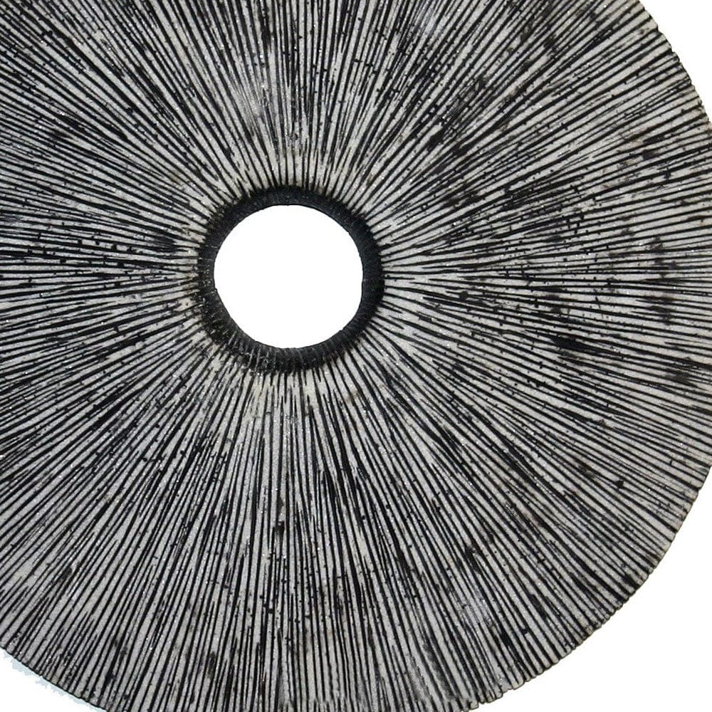 30" X 30" Contemporary Grey Round Rib Wall Art - Homeroots - Flyclothing LLC