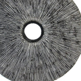 30" X 30" Contemporary Grey Round Rib Wall Art - Homeroots