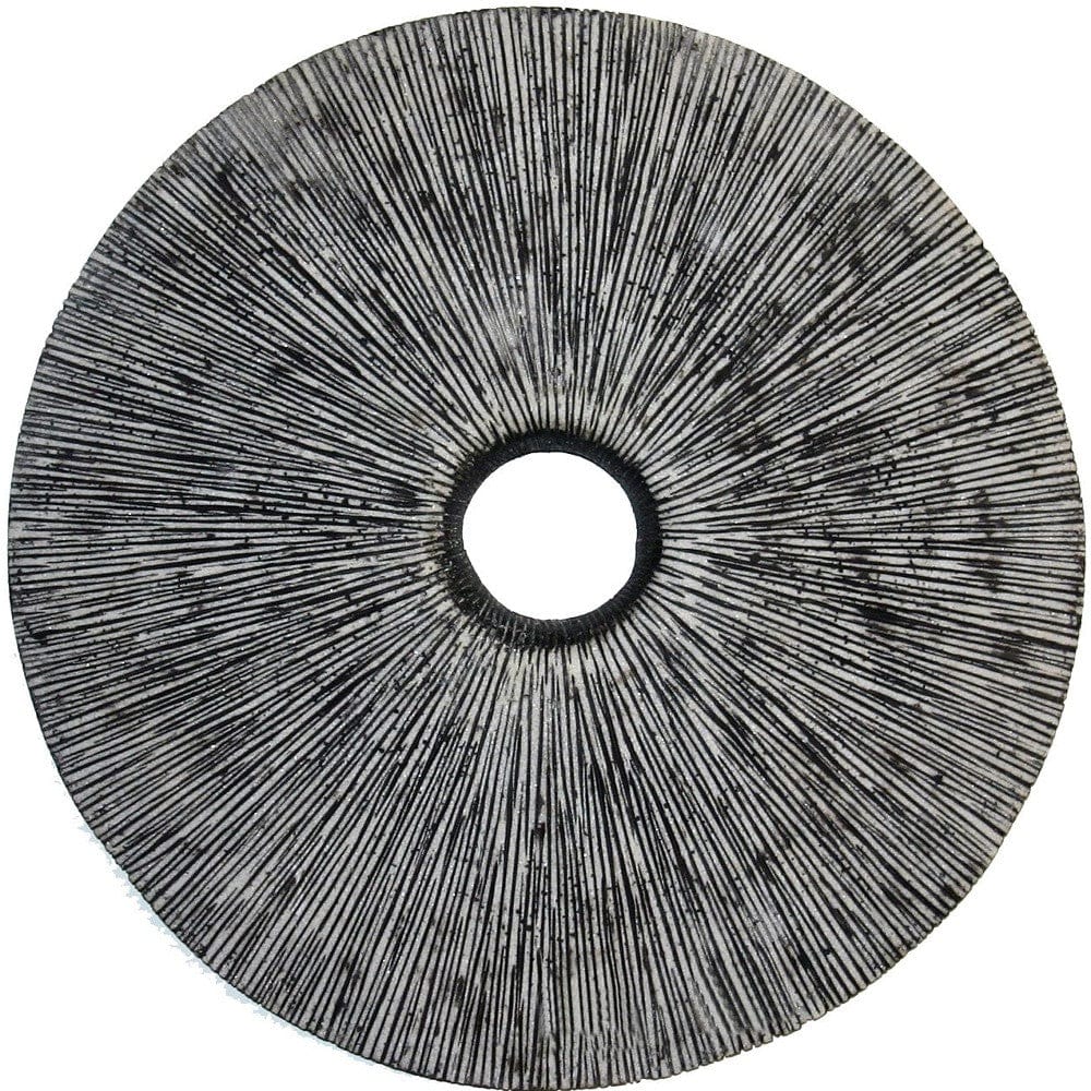 30" X 30" Contemporary Grey Round Rib Wall Art - Homeroots - Flyclothing LLC