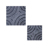13" X 13" X 2" Gray Lined, Square - Wall Decor - Homeroots