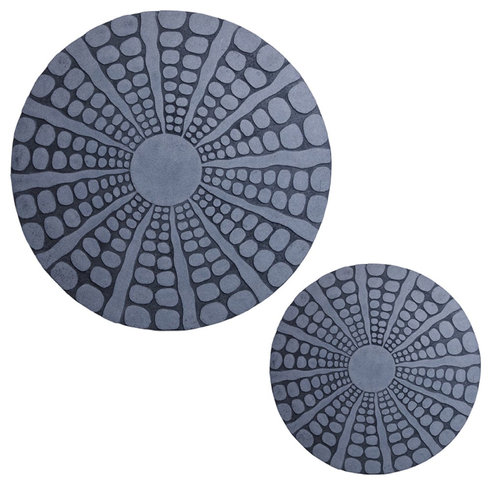 19" X 19" X 2" Sandstone, Fine Polished, Round With Stardust Pebble Finish - Wall Decor - Homeroots - Flyclothing LLC