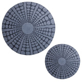 19" X 19" X 2" Sandstone, Fine Polished, Round With Stardust Pebble Finish - Wall Decor - Homeroots