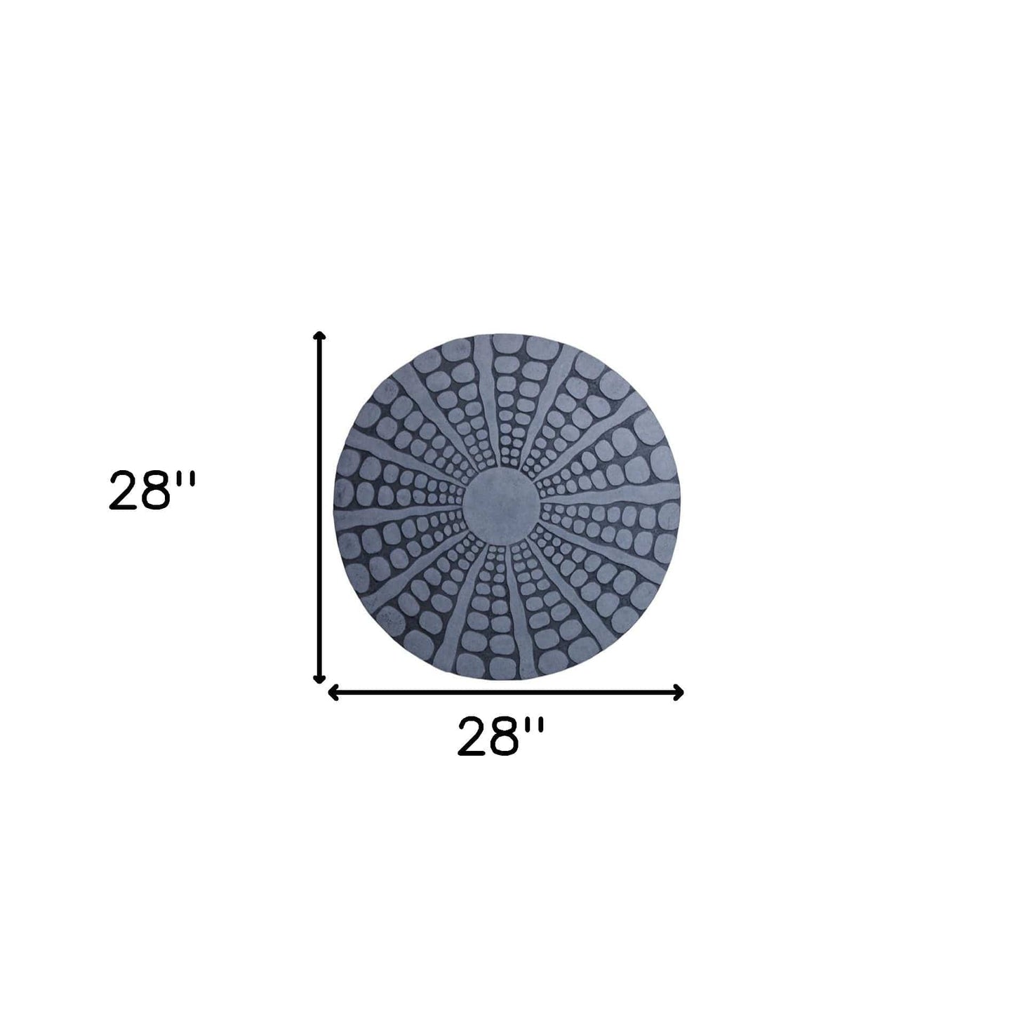 28" X 28" Gray Sandstone Round Wall Decor - Homeroots - Flyclothing LLC