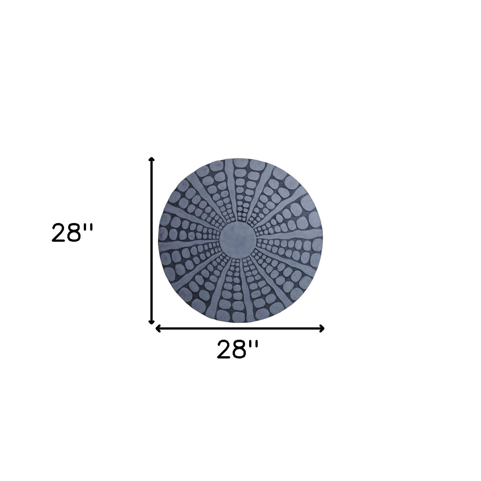 28" X 28" Gray Sandstone Round Wall Decor - Homeroots - Flyclothing LLC