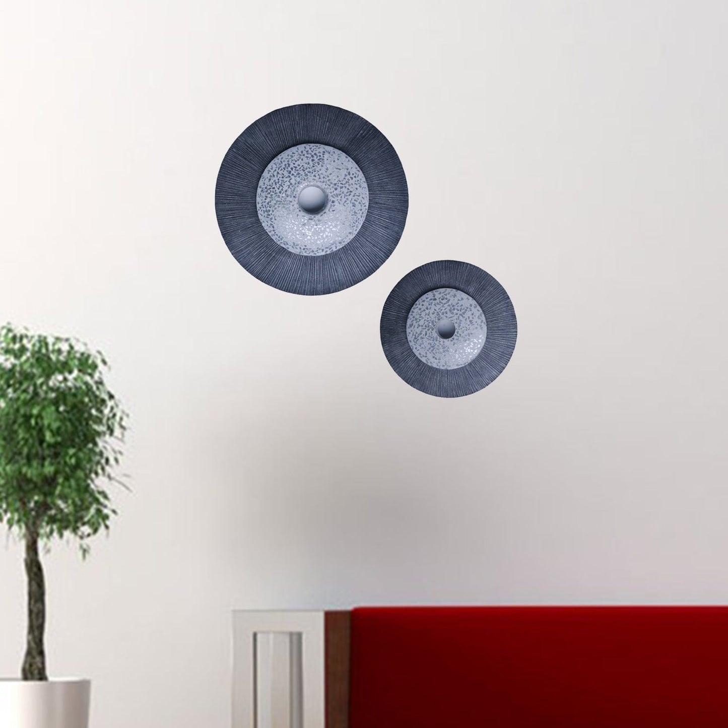 20" X 20" Gray Sandstone Hanging Dimensional Sculpture Wall Decor - Homeroots - Flyclothing LLC