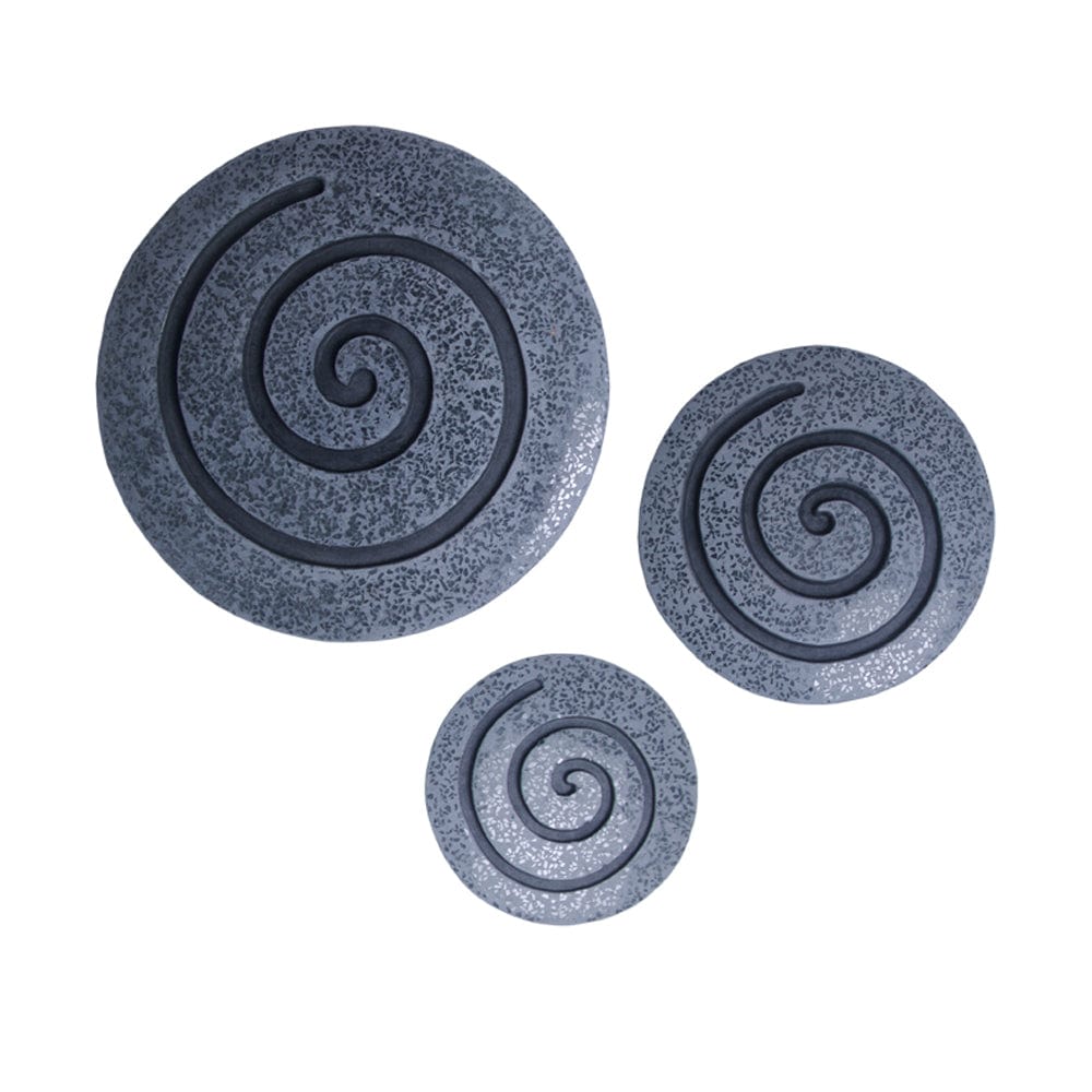 14" X 14" X 2" Gray Round Modern Spiral Wall Art - Homeroots - Flyclothing LLC
