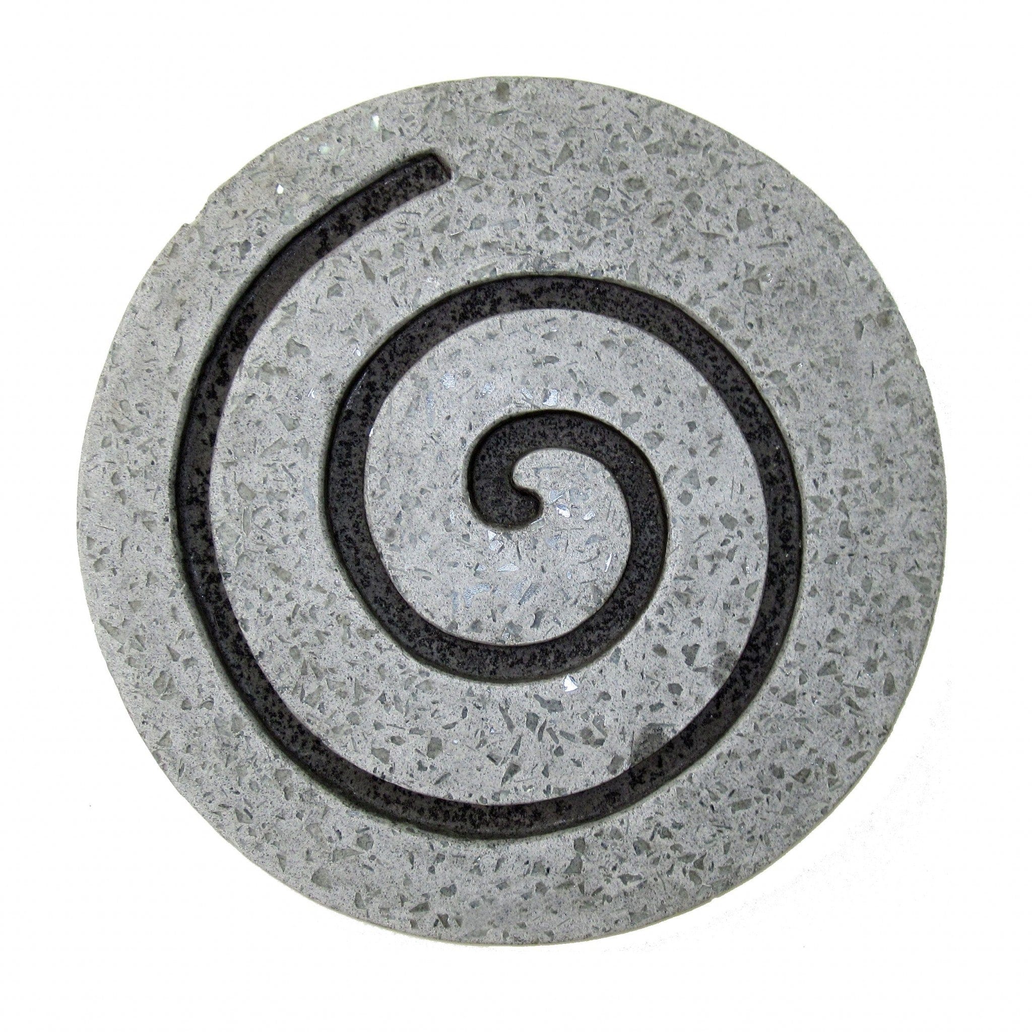 19" X 19" X 2" Gray Round Modern Spiral Wall Art - Homeroots - Flyclothing LLC