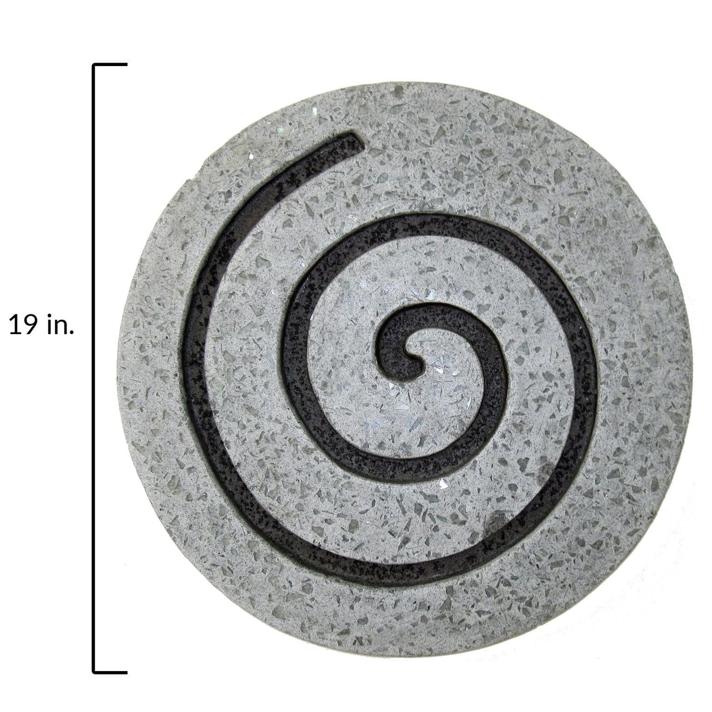 19" X 19" X 2" Gray Round Modern Spiral Wall Art - Homeroots - Flyclothing LLC