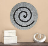 19" X 19" X 2" Gray Round Modern Spiral Wall Art - Homeroots - Flyclothing LLC