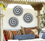 19" X 19" X 2" Gray Round Modern Spiral Wall Art - Homeroots - Flyclothing LLC
