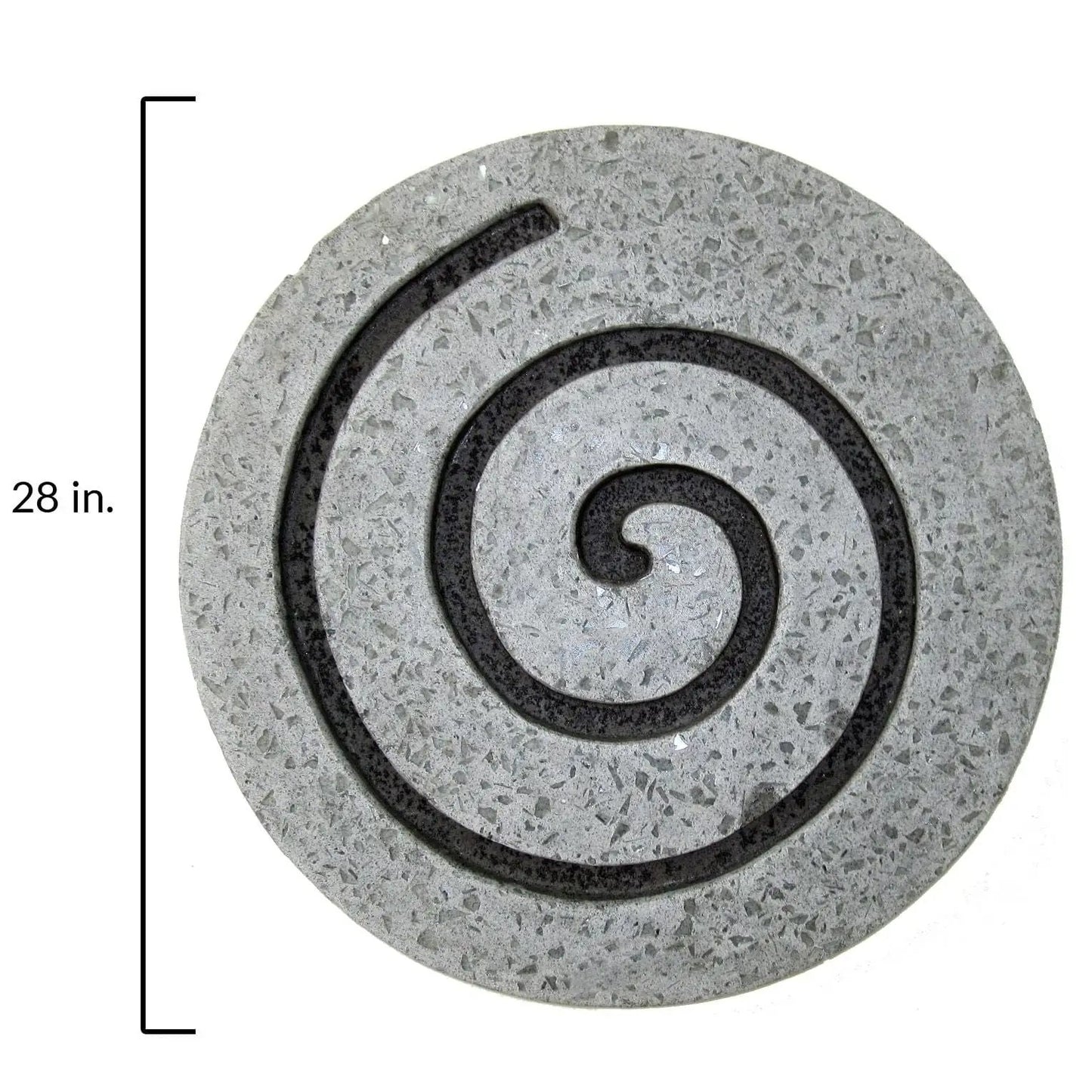 28" X 28" X 2" Gray Round Modern Spiral Wall Art - Homeroots - Flyclothing LLC