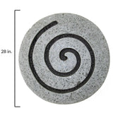 28" X 28" X 2" Gray Round Modern Spiral Wall Art - Homeroots - Flyclothing LLC
