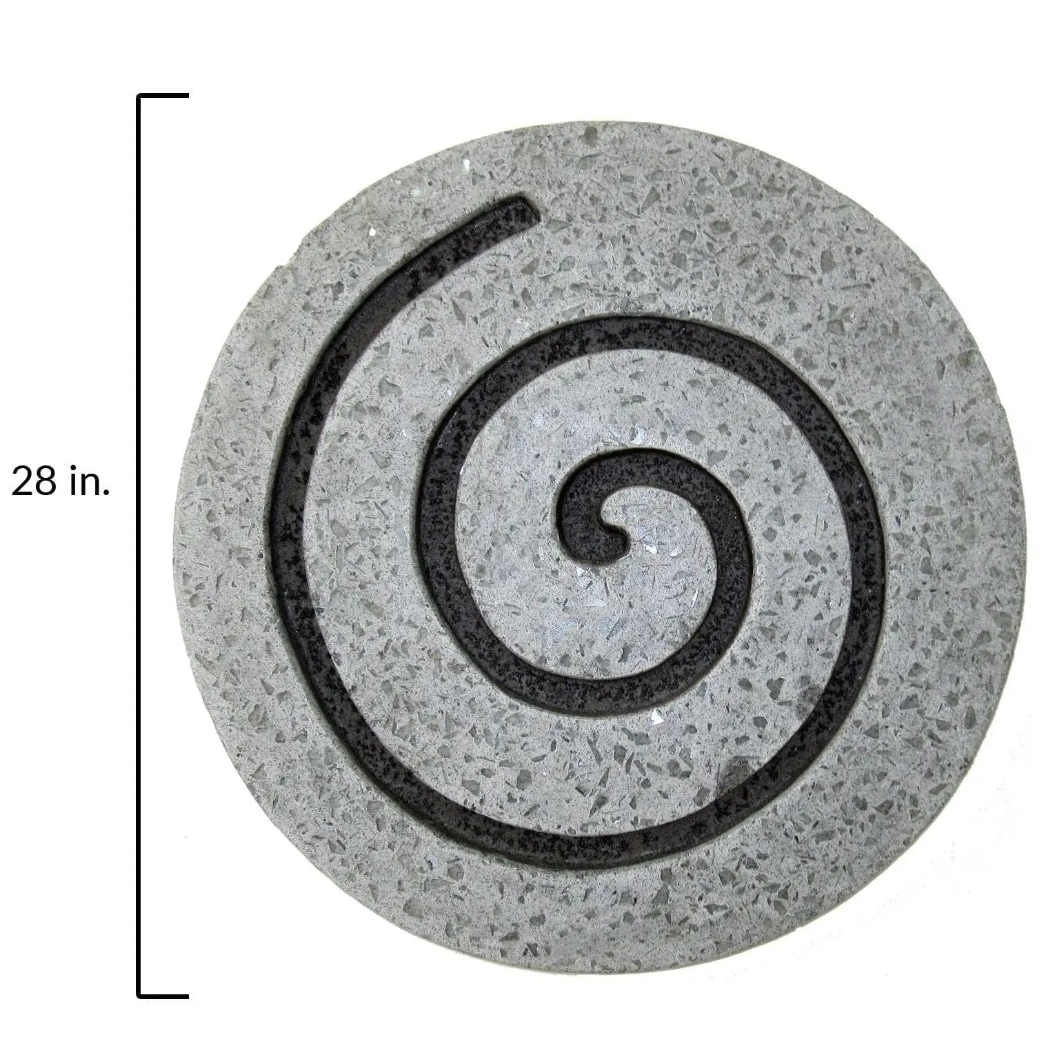 28" X 28" X 2" Gray Round Modern Spiral Wall Art - Homeroots - Flyclothing LLC