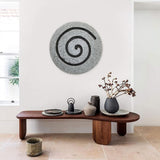 28" X 28" X 2" Gray Round Modern Spiral Wall Art - Homeroots - Flyclothing LLC