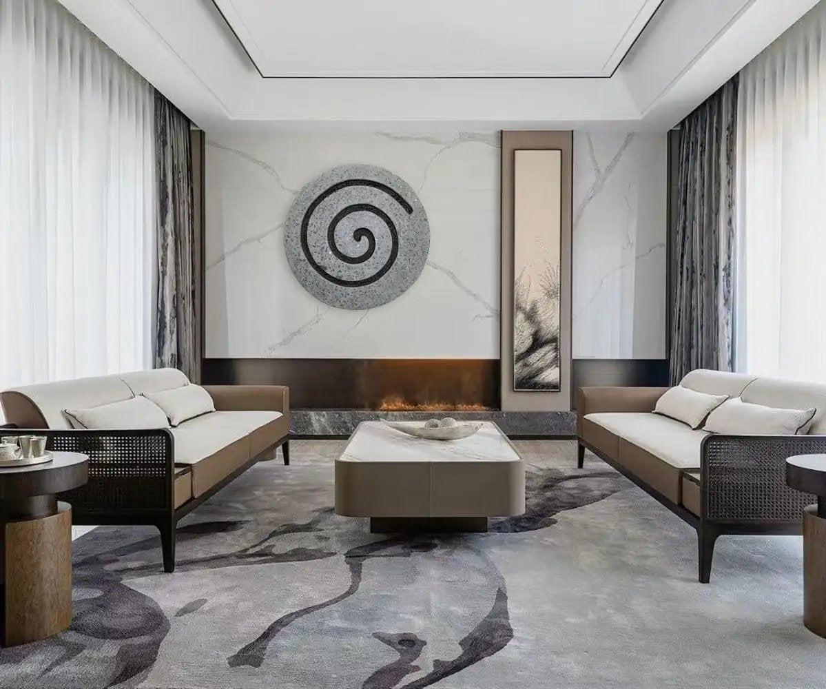 28" X 28" X 2" Gray Round Modern Spiral Wall Art - Homeroots - Flyclothing LLC