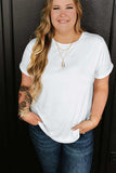Full Size Round Neck Short Sleeve T-Shirt - Trendsi - Flyclothing LLC