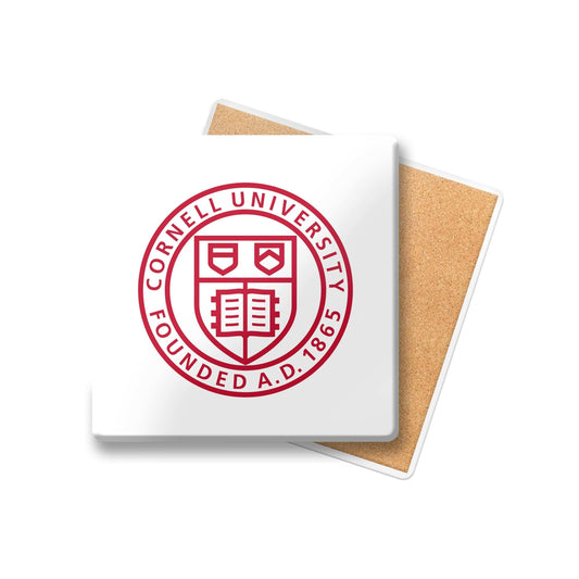 Cornell Seal Stone Coaster - Logo Brands - Flyclothing LLC