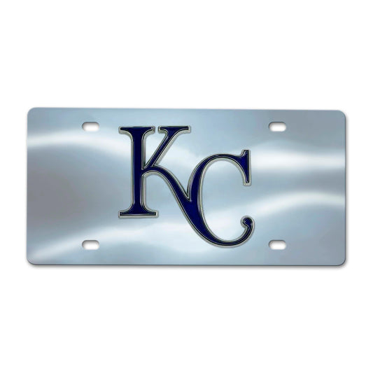 Kansas City Royals 3D Stainless Steel License Plate - Kansas City Royals