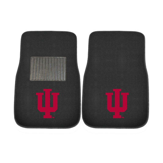 Indiana Hooisers Embroidered Car Mat Set - 2 Pieces - Indiana