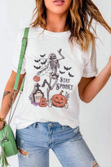 Graphic Round Neck Short Sleeve T-Shirt - Trendsi - Flyclothing LLC