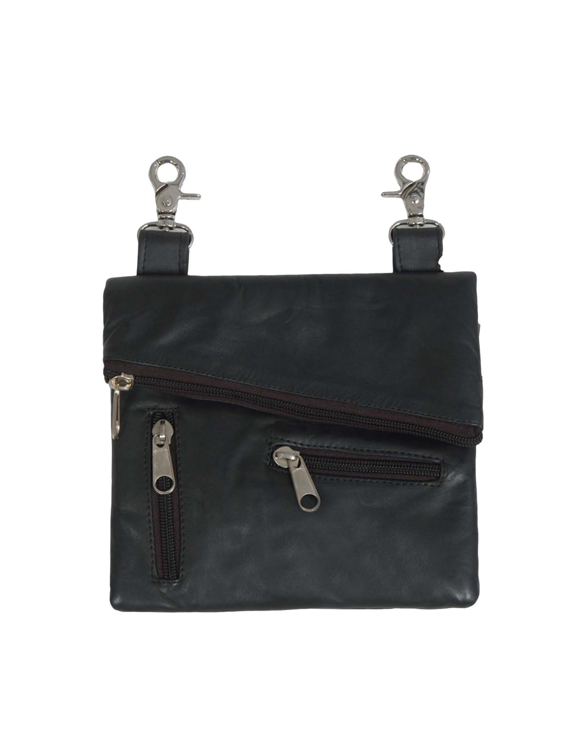Unik International Cowhide Leather 7.5" x 6.5" Clip on Bag
