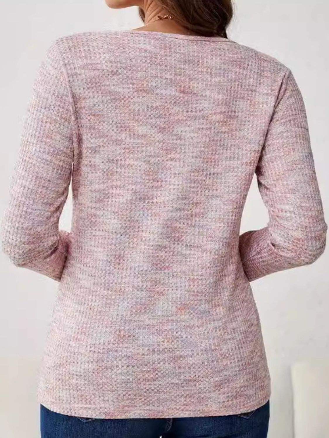 V-Neck Long Sleeve T-Shirt - Trendsi - Flyclothing LLC