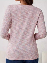 V-Neck Long Sleeve T-Shirt - Trendsi - Flyclothing LLC