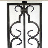 5.5 X 9.25 X 28.75 Gray Industrial With Stacked Metal Pedestal - Table Lamp - Homeroots - Flyclothing LLC