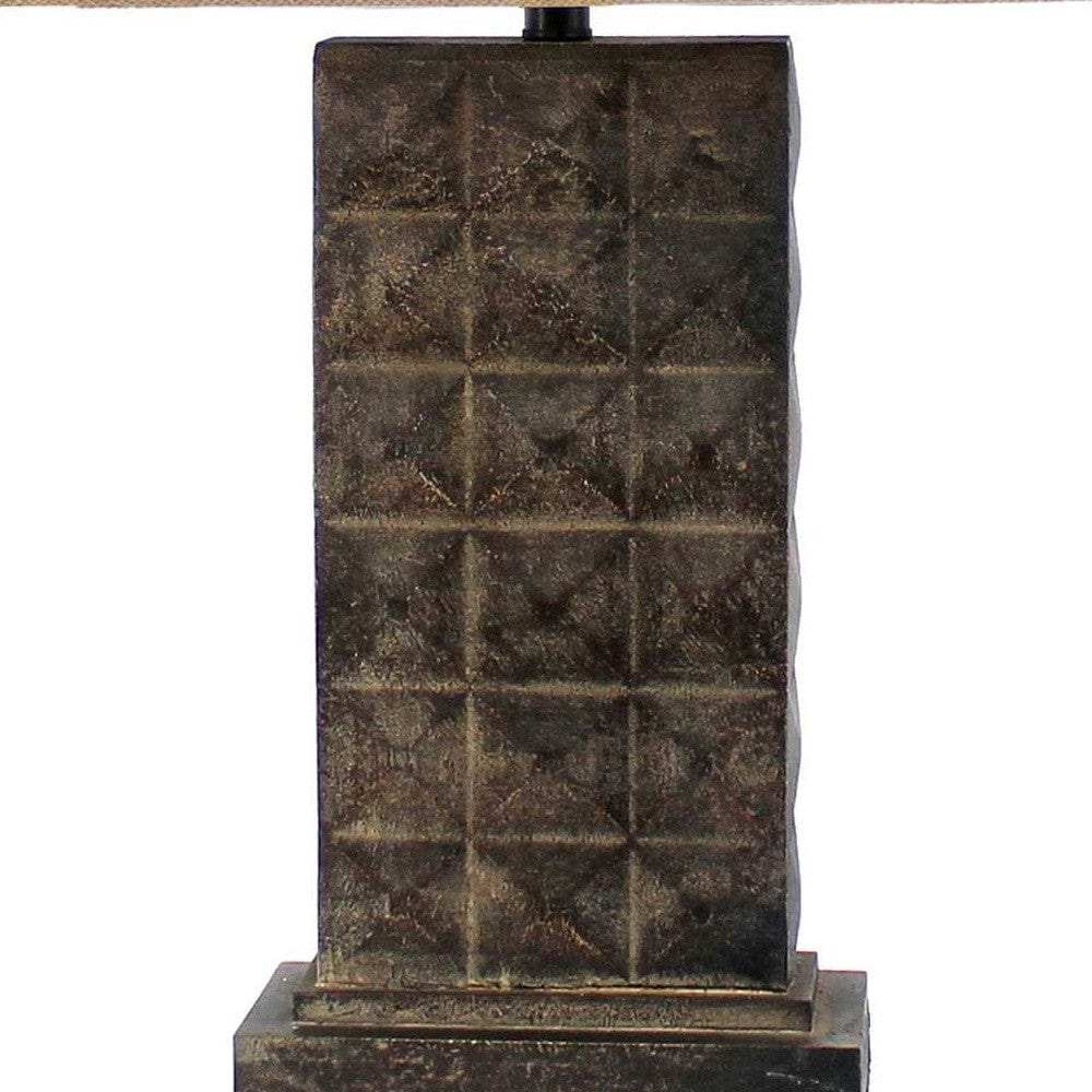 4.75 X 9.5 X 29.5 Brown Vintage With Metal Pedestal - Table Lamp - Homeroots - Flyclothing LLC