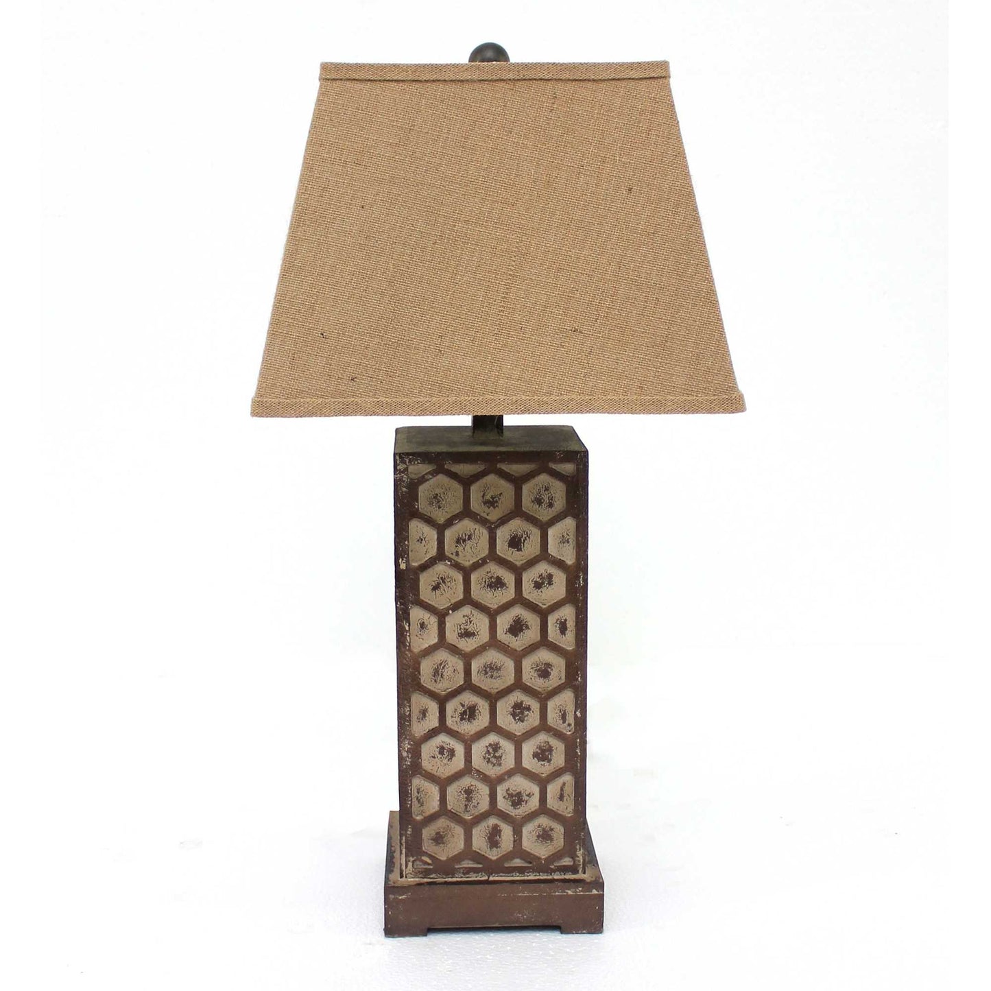 29" Brown Solid Wood Bedside Table Lamp With Brown Shade - Homeroots - Flyclothing LLC