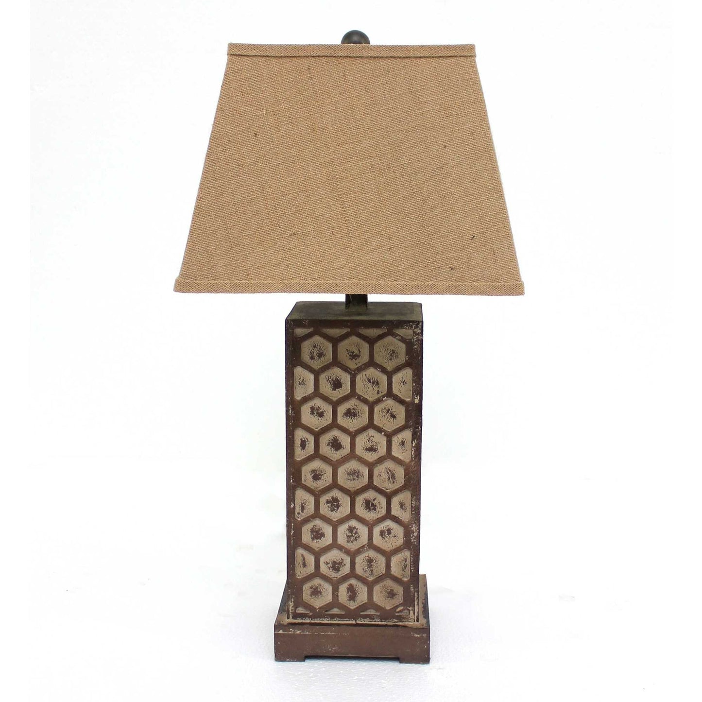 29" Brown Solid Wood Bedside Table Lamp With Brown Shade - Homeroots - Flyclothing LLC