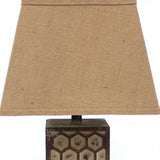 29" Brown Solid Wood Bedside Table Lamp With Brown Shade - Homeroots - Flyclothing LLC