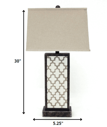5.25 X 8 X 30 Bronze Rock Floral Base - Table Lamp - Homeroots - Flyclothing LLC