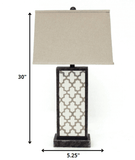 5.25 X 8 X 30 Bronze Rock Floral Base - Table Lamp - Homeroots - Flyclothing LLC